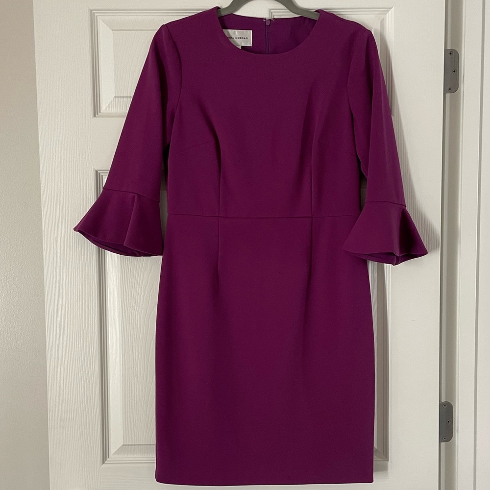 Donna Morgan 3/4 Peplum Sleeve Dress